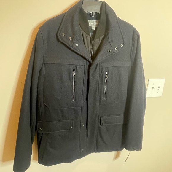 Michael Kors Wool Navy Heather Jacket Size S - Picture 3 of 5